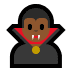 🧛🏾‍♂️ man vampire: medium-dark skin tone display on Windows